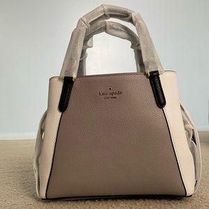 Brand new Kate spade grey/white cross body purse, medium 3 compartment